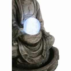 H66cm Buddha & Crystal Ball Water Feature with LED Lights | Indoor/Outdoor Use by Ambienté -Polyresin Water Features Sales Shop 912mHe3XdlL. AC SL1500 6974