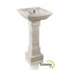 H83cm Budding Dahlia Solar Bird Bath Water Feature with Lights & Automation Function by Solaray