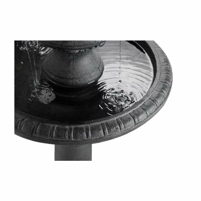 H84cm Windsor 2-Tier Solar Bird Bath Water Feature with Lights and Automatic Activation by Solaray 6 H84cm Windsor 2-Tier Solar Bird Bath Water Feature with Lights and Automatic Activation by Solaray - Image 6