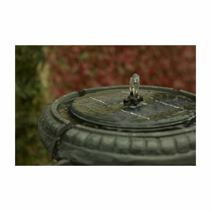 H84cm Windsor 2-Tier Solar Bird Bath Water Feature with Lights and Automatic Activation by Solaray 8 H84cm Windsor 2-Tier Solar Bird Bath Water Feature with Lights and Automatic Activation by Solaray - Image 8