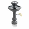 H84cm Windsor 2-Tier Solar Bird Bath Water Feature with Lights and Automatic Activation by Solaray