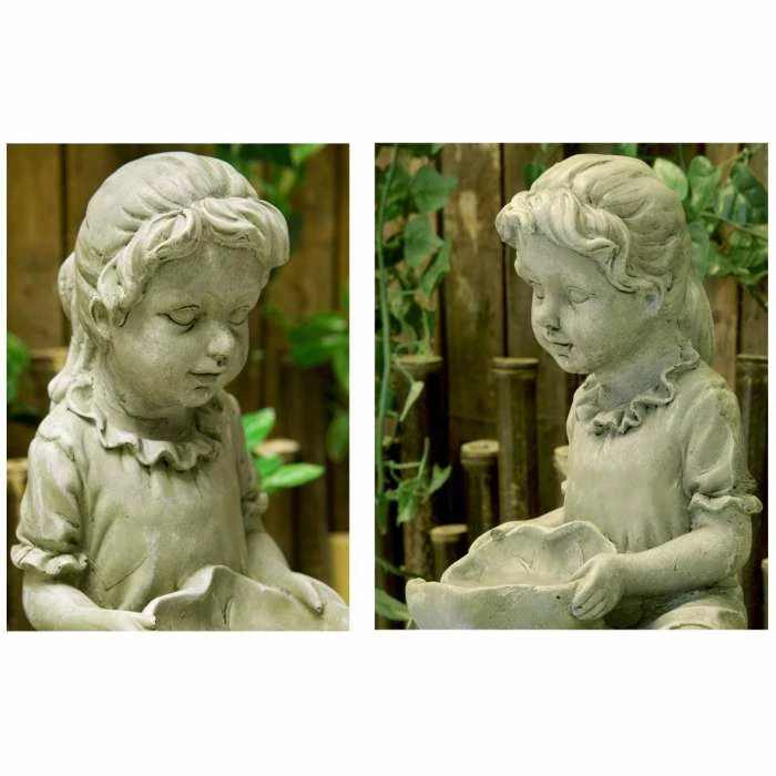 H42cm Girl Pouring Water Feature with LED Lights | Indoor/Outdoor Use by Ambienté 3 H42cm Girl Pouring Water Feature with LED Lights | Indoor/Outdoor Use by Ambienté - Image 3