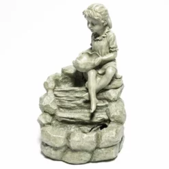 H42cm Girl Pouring Water Feature with LED Lights | Indoor/Outdoor Use by Ambienté 14 H42cm Girl Pouring Water Feature with LED Lights | Indoor/Outdoor Use by Ambienté -Polyresin Water Features Sales Shop WF0441 add image 6 d376