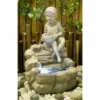H42cm Girl Pouring Water Feature with LED Lights | Indoor/Outdoor Use by Ambienté