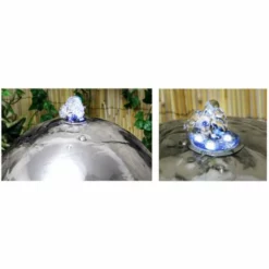 H45cm Eclipse Sphere Stainless Steel Water Feature with Lights | Indoor/Outdoor Use by Ambienté 12 H45cm Eclipse Sphere Stainless Steel Water Feature with Lights | Indoor/Outdoor Use by Ambienté -Polyresin Water Features Sales Shop WF0493A add image 2 24b4