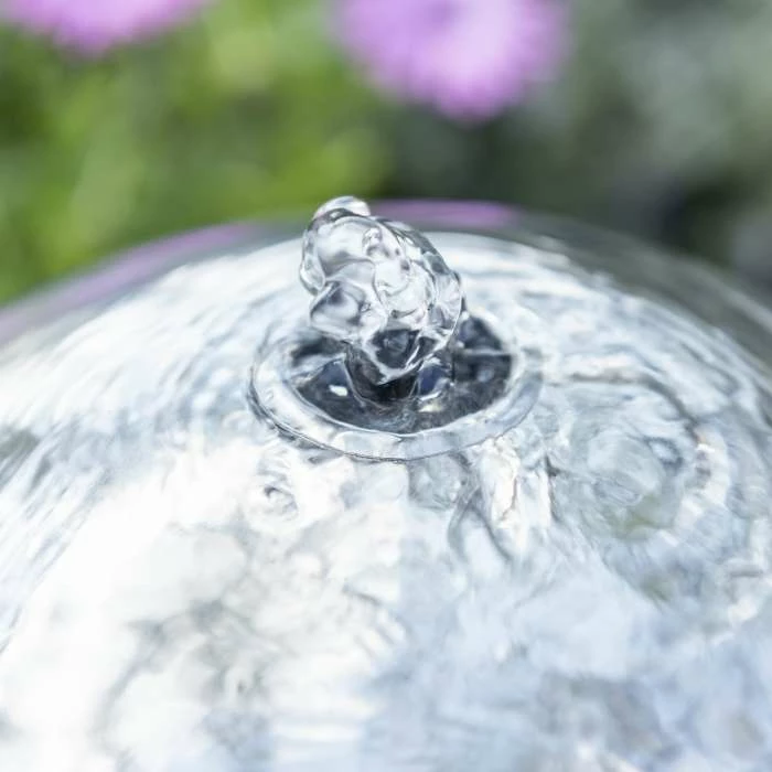 H45cm Eclipse Sphere Stainless Steel Water Feature with Lights | Indoor/Outdoor Use by Ambienté 9 H45cm Eclipse Sphere Stainless Steel Water Feature with Lights | Indoor/Outdoor Use by Ambienté - Image 9