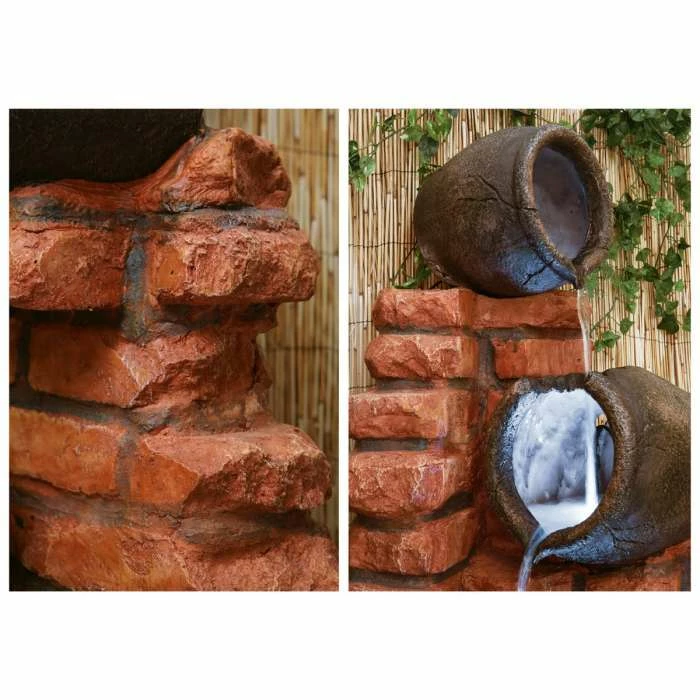 H119cm Regal 4-Tier Oil Jar Water Feature with Lights | Indoor/Outdoor Use by Ambienté 5 H119cm Regal 4-Tier Oil Jar Water Feature with Lights | Indoor/Outdoor Use by Ambienté - Image 5