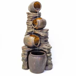 H117cm Noble 4-Tier Oil Jar Water Feature with Lights | Indoor/Outdoor Use by Ambienté 14 H117cm Noble 4-Tier Oil Jar Water Feature with Lights | Indoor/Outdoor Use by Ambienté -Polyresin Water Features Sales Shop WF0900 add image 5 4170