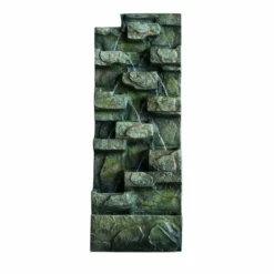 H52cm Brown Water Wall Water Feature with Lights
