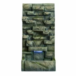 H91cm Grey Water Wall Water Feature with Lights