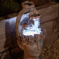 80cm Freyja Tiered Cascading Water Feature By Ambienté -Polyresin Water Features Sales Shop WF10431 3 73de