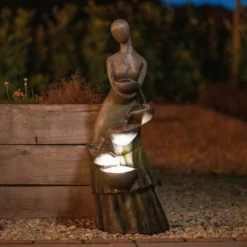 101cm Pouring Bowls Cascading Silhouette Water Feature By Ambienté -Polyresin Water Features Sales Shop WF10433 3 6535