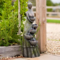 101cm Pouring Bowls Cascading Silhouette Water Feature By Ambienté -Polyresin Water Features Sales Shop WF10433 4 93f1