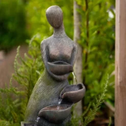 101cm Pouring Bowls Cascading Silhouette Water Feature By Ambienté -Polyresin Water Features Sales Shop WF10433 5 dd2a