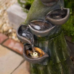 101cm Pouring Bowls Cascading Silhouette Water Feature By Ambienté -Polyresin Water Features Sales Shop WF10433 6 080c