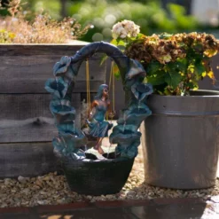 61cm Secret Garden Swing Cascading Water Feature By Ambienté -Polyresin Water Features Sales Shop WF10434 7 194c