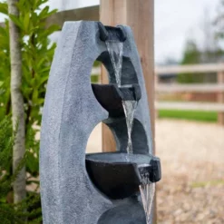 102cm 5 Tier Stone Effect Pouring Bowls Cascading Water Feature By Ambienté -Polyresin Water Features Sales Shop WF10437 4 811b