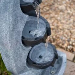 102cm 5 Tier Stone Effect Pouring Bowls Cascading Water Feature By Ambienté -Polyresin Water Features Sales Shop WF10437 6 a2f2