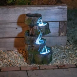 56cm 5 Tier Tree Trunk Falls Cascading Water Feature By Ambienté -Polyresin Water Features Sales Shop WF10438 3 218d