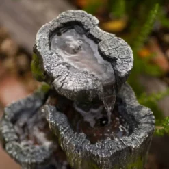 56cm 5 Tier Tree Trunk Falls Cascading Water Feature By Ambienté -Polyresin Water Features Sales Shop WF10438 6 d431