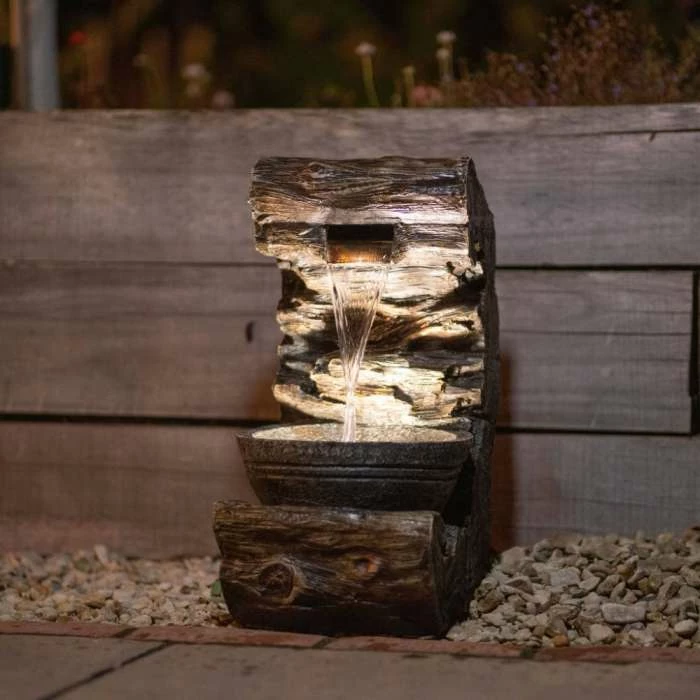 53cm Wooden Wall Pouring Bowl Cascading Water Feature By Ambienté 3 53cm Wooden Wall Pouring Bowl Cascading Water Feature By Ambienté - Image 3