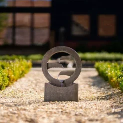 48cm Solar Grey Peaceful Flowing Steps Cascading Water Feature With Battery Backup and Lights By Solaray -Polyresin Water Features Sales Shop WF10462 7 b053