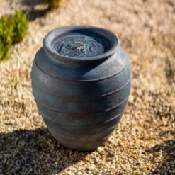 49cm Solar Bubbling Vase Fountain Water Feature With Battery Backup and Lights By Solaray -Polyresin Water Features Sales Shop WF10477 4 2fd7