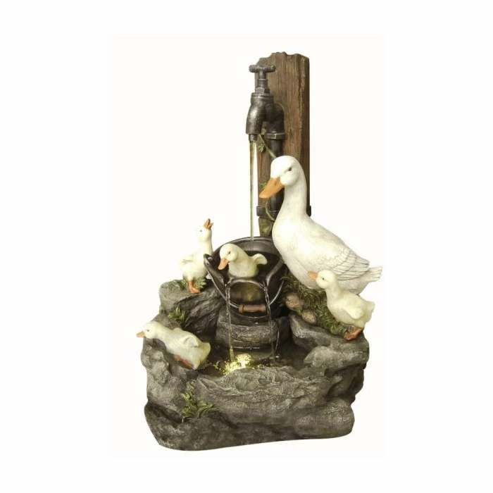 Solar Duck Family at Tap Water Feature 1 Solar Duck Family at Tap Water Feature