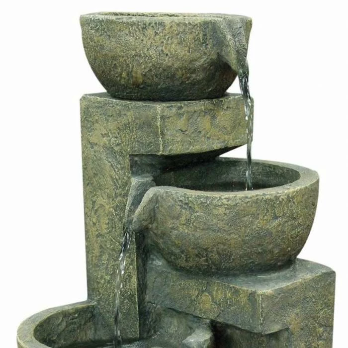 H54cm Overflowing Bowl 4 Tier Solar Powered Water Feature 2 H54cm Overflowing Bowl 4 Tier Solar Powered Water Feature - Image 2