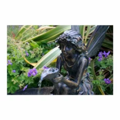 H78cm Fairy on a Clam Shell Water Feature by Ambienté 11 H78cm Fairy on a Clam Shell Water Feature by Ambienté -Polyresin Water Features Sales Shop WF3202 add image 3 dd99