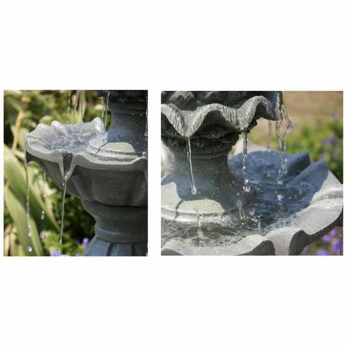 H150cm Regal Stone Effect 3-Tier Water Fountain by Ambienté 3 H150cm Regal Stone Effect 3-Tier Water Fountain by Ambienté - Image 3
