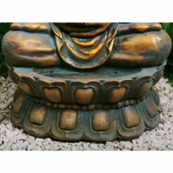 H93cm Golden Buddha Water Feature with Lights & Spinning Ball by Ambienté -Polyresin Water Features Sales Shop WF3205 add image 3 c1f1