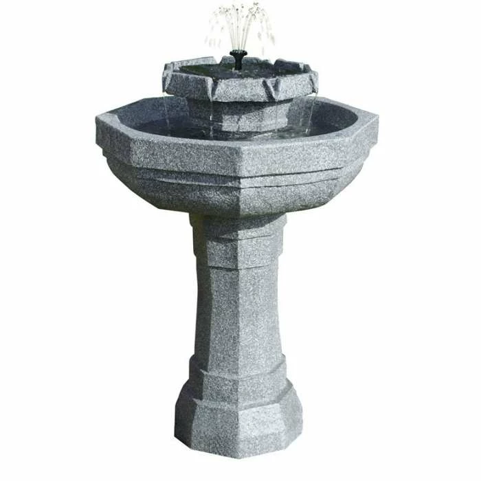 H75cm Castille Solar Bird Bath Water Feature with Lights by Solaray 2 H75cm Castille Solar Bird Bath Water Feature with Lights by Solaray - Image 2