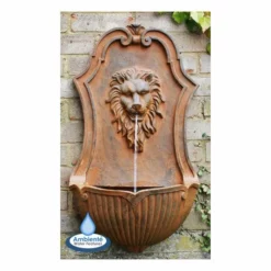 H75cm Gentle Lion Head Wall Fountain | Indoor/Outdoor Use