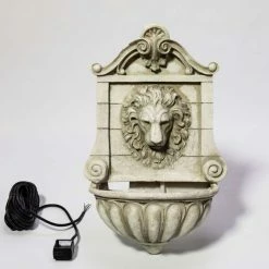 H50cm King Lion Head Wall Fountain - For Indoor/Outdoor Use by Ambienté 15 H50cm King Lion Head Wall Fountain - For Indoor/Outdoor Use by Ambienté -Polyresin Water Features Sales Shop WF3561 add image 6 cd9e