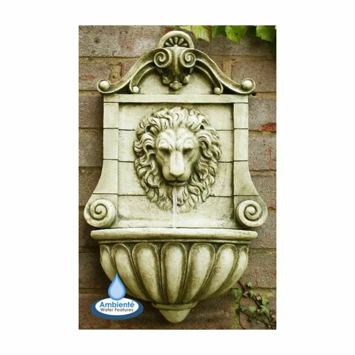 H50cm King Lion Head Wall Fountain - For Indoor/Outdoor Use by Ambienté 1 H50cm King Lion Head Wall Fountain - For Indoor/Outdoor Use by Ambienté