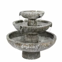 H42cm Hatfield 3-Tier Cascading Water Feature by Solaray -Polyresin Water Features Sales Shop WF3615 add image 3 abee