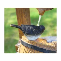 H74cm Solar Wishing Well Water Feature by Solaray -Polyresin Water Features Sales Shop WF3616 add image 5 74c6