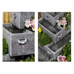 H42cm Perth Solar 4-Tier Herb Planter Cascading Water Feature by Solaray -Polyresin Water Features Sales Shop WF3617 add image 2 6ffe