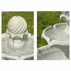 H92cm Imperial Solar Tiered Water Fountain by Solaray -Polyresin Water Features Sales Shop WF3620 add image 2 668f