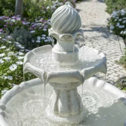 H92cm Imperial Solar Tiered Water Fountain by Solaray -Polyresin Water Features Sales Shop WF3620 add image 5 01ac
