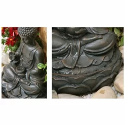 H39cm Anya Buddha Solar Water Feature by Solaray -Polyresin Water Features Sales Shop WF3666 add image 2 aa85