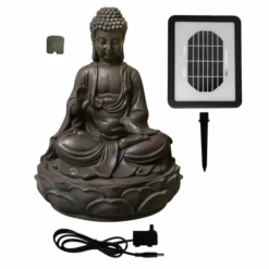 H39cm Anya Buddha Solar Water Feature by Solaray -Polyresin Water Features Sales Shop WF3666 add image 4 1cf2