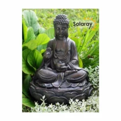 H39cm Anya Buddha Solar Water Feature by Solaray