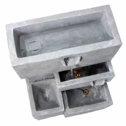 H78cm Higgledy Troughs Water Feature & Planter with Lights | Indoor/Outdoor Use by Ambienté -Polyresin Water Features Sales Shop WF3687 add image 2 eabe