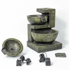 H62cm Kendal 3-Tier Cascading Water Feature with Lights | Indoor/Outdoor Use by Ambienté 13 H62cm Kendal 3-Tier Cascading Water Feature with Lights | Indoor/Outdoor Use by Ambienté -Polyresin Water Features Sales Shop WF3698 add image 5 5a54