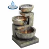 H62cm Kendal 3-Tier Cascading Water Feature with Lights | Indoor/Outdoor Use by Ambienté