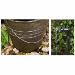 H76cm Tap and Bucket Water Feature with Lights | Indoor/Outdoor Use by Ambienté -Polyresin Water Features Sales Shop WF3811 add image 3 41f3
