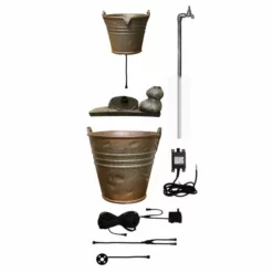 H76cm Tap and Bucket Water Feature with Lights | Indoor/Outdoor Use by Ambienté -Polyresin Water Features Sales Shop WF3811 add image 4 eb14