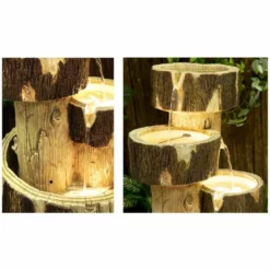 H75cm 3-Tier Log Cascading Water Feature with Lights | Indoor/Outdoor Use by Ambienté 9 H75cm 3-Tier Log Cascading Water Feature with Lights | Indoor/Outdoor Use by Ambienté -Polyresin Water Features Sales Shop WF3813 add image 1 d85d